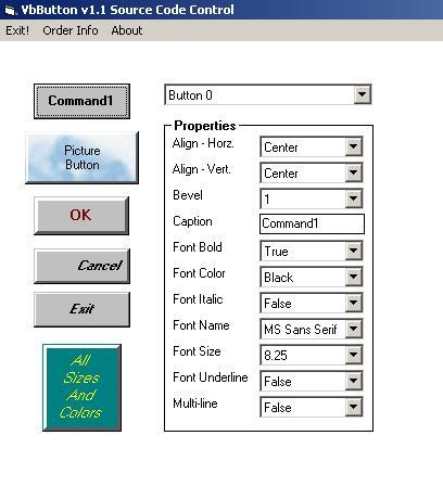 VB Source Code Controls Screenshot